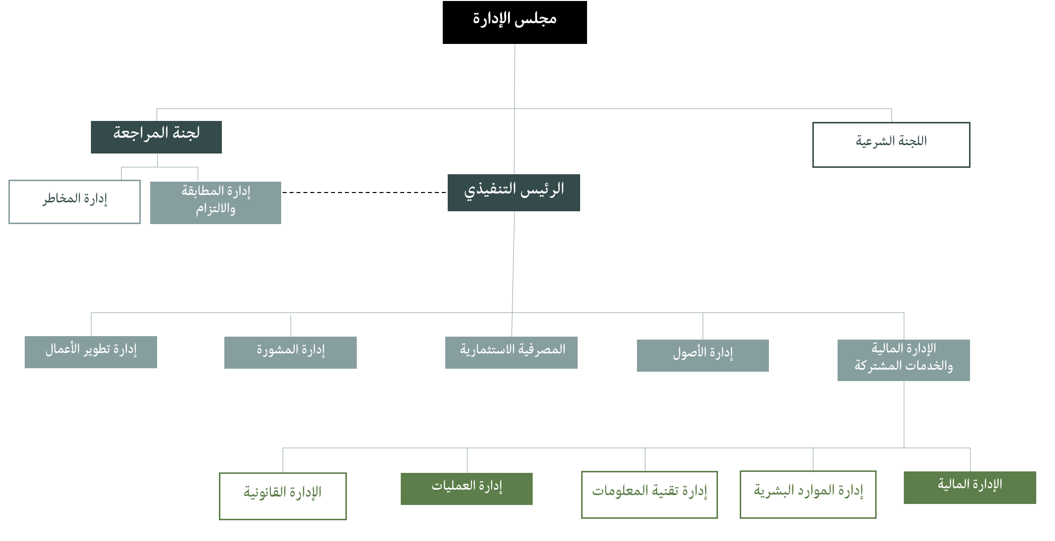 الهيكل التنظيمي